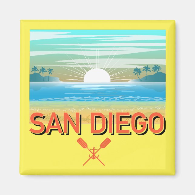 San Diego Design - Square Magnet (Framsidan)