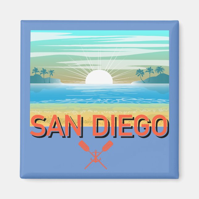 San Diego Design - Square Magnet (Framsidan)