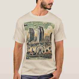 San Diego Distress Grunge Travel T Shirt