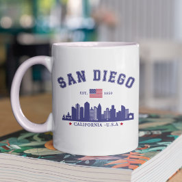 San Diego Downtown Skyline Cali Dreaming Kaffemugg