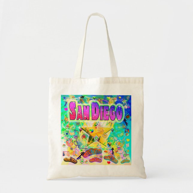 San Diego Epoch Hour Tote Bag Tygkasse (Framsidan)