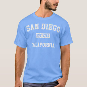 San Diego Est 1769 California Retro Vintage Distre T Shirt