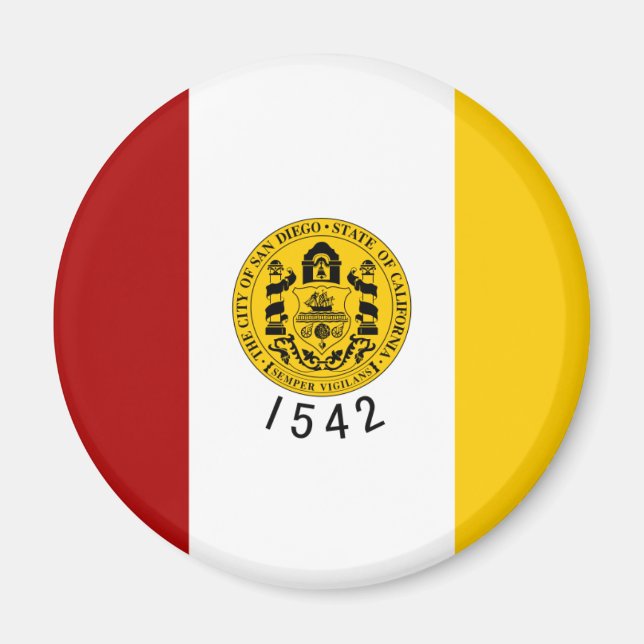 San Diego Flagga Magnet (Framsidan)