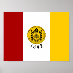 San Diego Flagga Poster