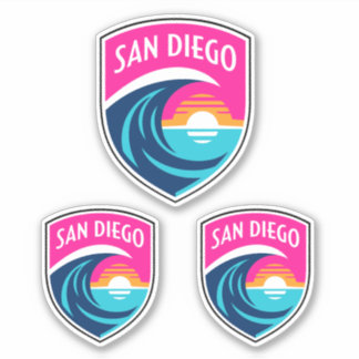 SAN DIEGO - FOOTBALL KLUBB NWSL TEAM-STICKARE KLISTERMÄRKEN