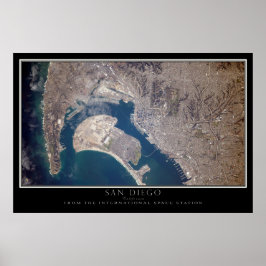 San Diego från rymden Station Poster