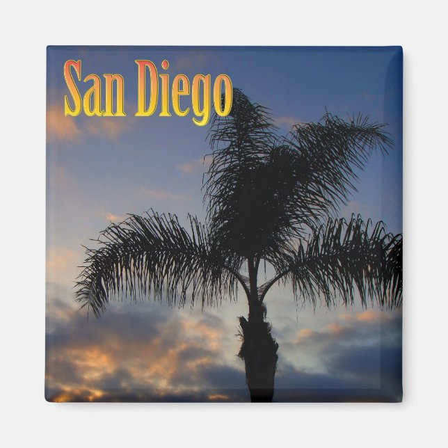 San Diego Handflatan Träd Magnet (Framsidan)