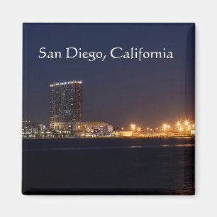 San Diego Harbor på natten Magnet