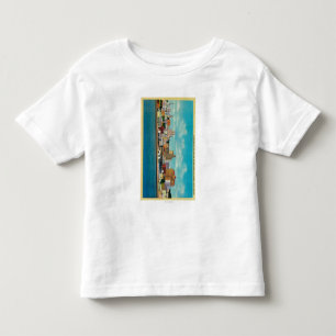 San Diego horisont från BaySanen Diego, CA Tee Shirt
