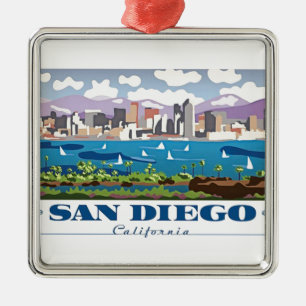 San Diego horisont Julgransprydnad Metall