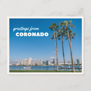 San Diego-horisonten från Coronado Island Vykort