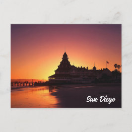San Diego Hotel del Coronado sunset Vykort