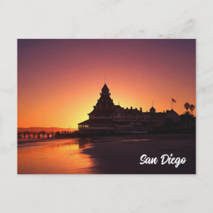 San Diego Hotel del Coronado sunset Vykort