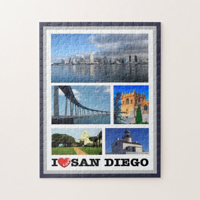 San Diego - I Kärlek - Förenade Stater - Pussel (Vertikal)