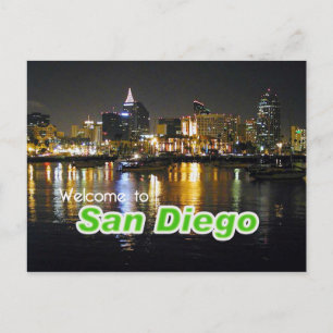 San Diego i Night Vykort