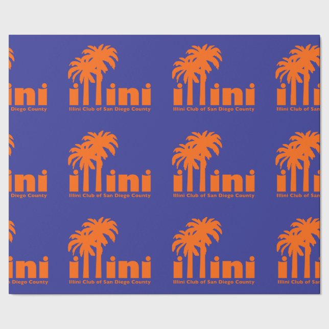San Diego Illini Wrapping Papper Presentpapper (Seam)