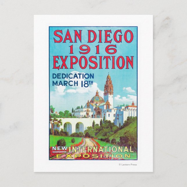 San Diego Internationell Exposition Poster Vykort (Framsida)