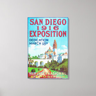 San Diego internationell utläggningaffisch Canvastryck