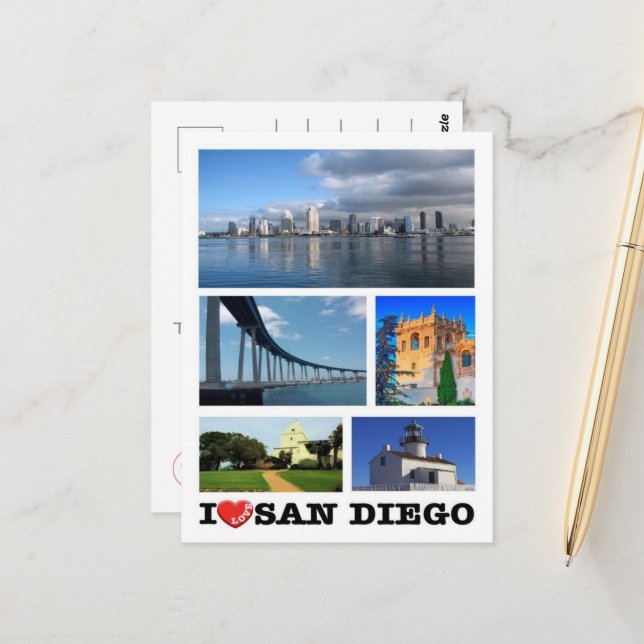 San Diego - Jag älskar - USA - Vykort (Fram/Back In Situ)