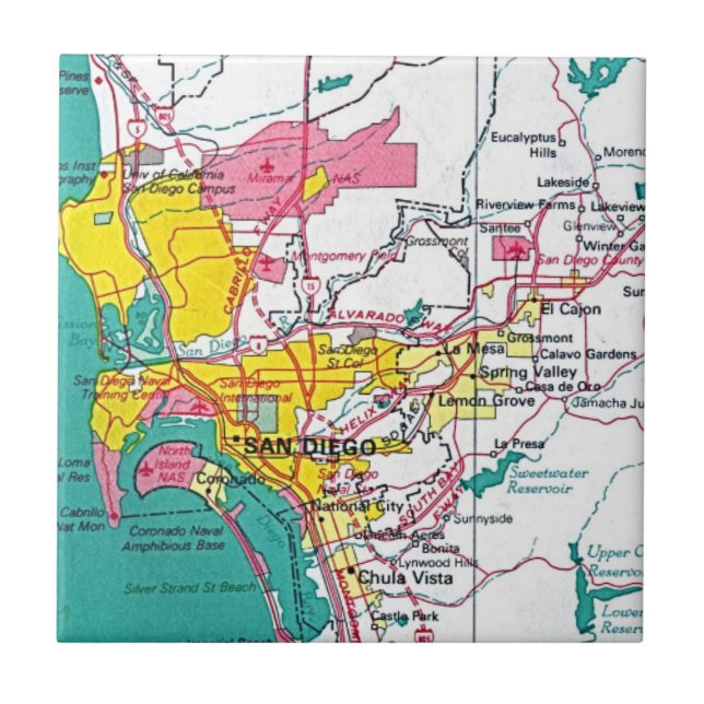 San Diego Kakelplatta (Framsidan)