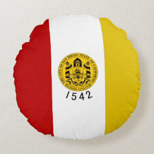 San Diego (Kalifornien) City flagga Rund Kudde