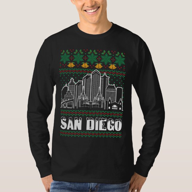 San Diego Kalifornien - god jul T Shirt (Framsida)