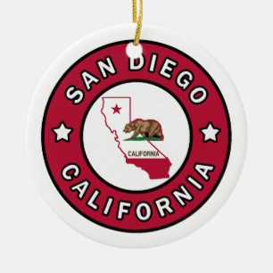 San Diego Kalifornien Julgransprydnad Keramik
