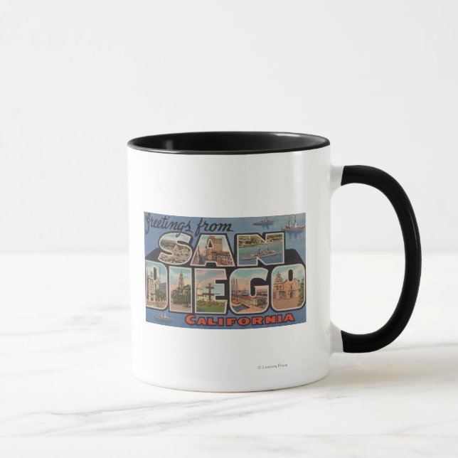 San Diego, Kalifornien - Large Brev Scenes Mugg (Höger)