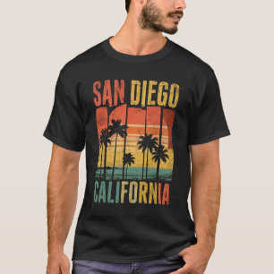 San Diego Kalifornien Palmträd Solnedgång Strand S T Shirt