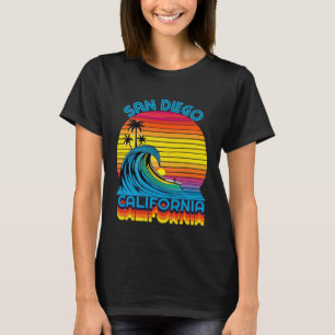 San Diego Kalifornien Retro Nostalgisk Surf & Stra T Shirt
