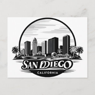 San Diego Kalifornien Siluett Helg Vykort