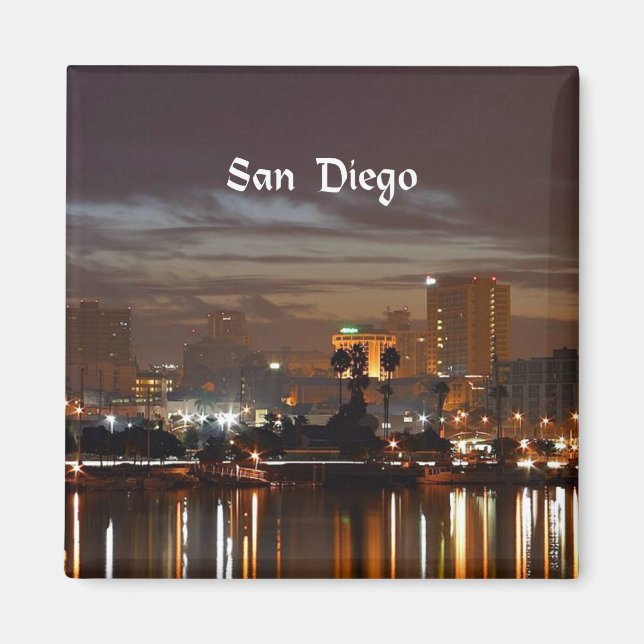 San Diego, Kalifornien skyline Magnet (Framsidan)