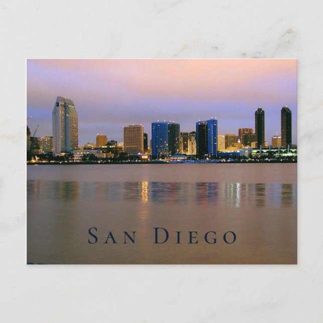 San Diego, Kalifornien Skyline Vykort (Framsida)