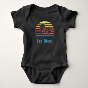 San Diego Kalifornien solnedgångpalmträd T Shirt