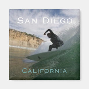 San Diego Kalifornien som surfar kylmagneter Magnet