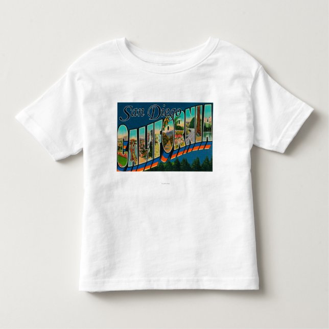 San Diego Kalifornien - stora brevplatser 2 T-shirt (Framsida)