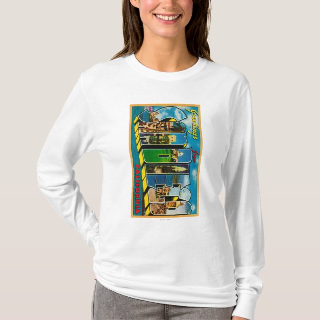 San Diego Kalifornien - stora brevplatser Tee Shirt (Framsida)