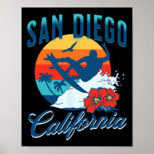 San Diego Kalifornien Strand Surf Sommar Lov Semes Poster