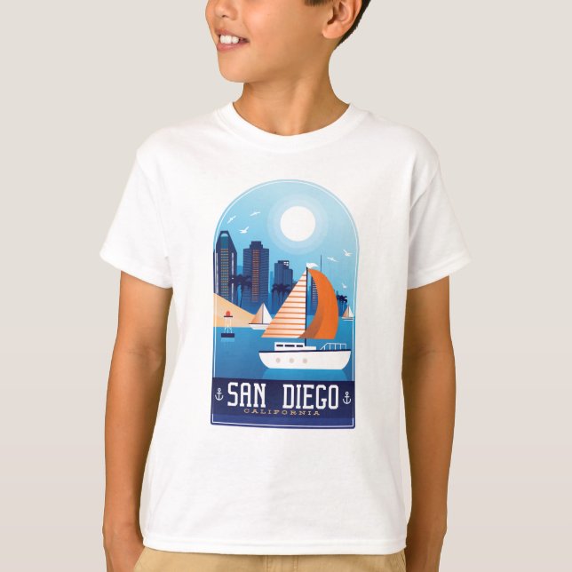 San Diego Kalifornien T Shirt (Framsida)