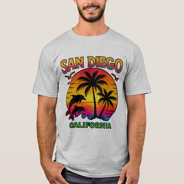 San Diego, Kalifornien T Shirt (Framsida)