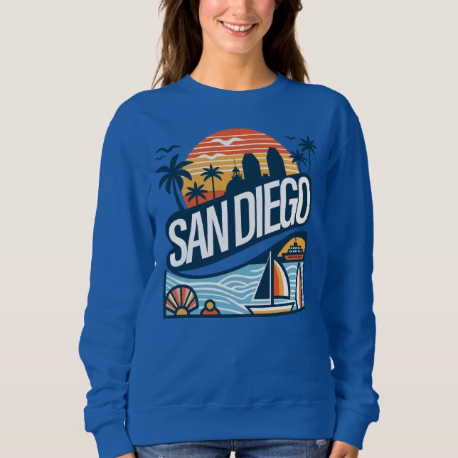 San Diego Kalifornien T Shirt (Framsida)