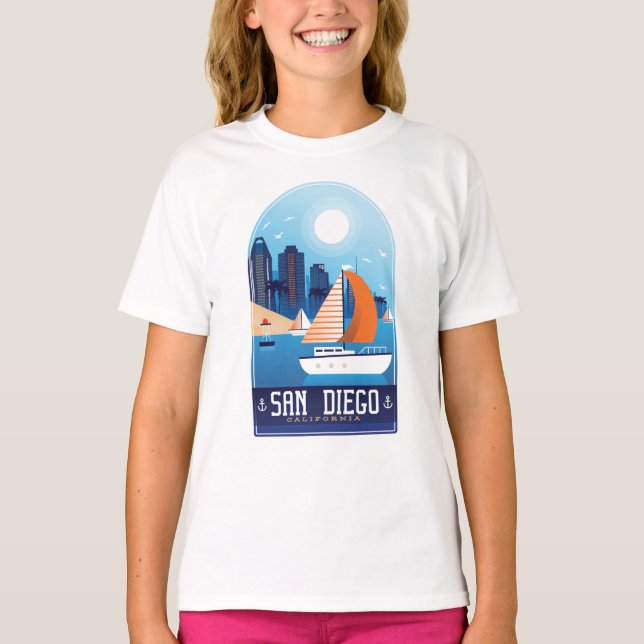 San Diego Kalifornien T Shirt (Framsida)