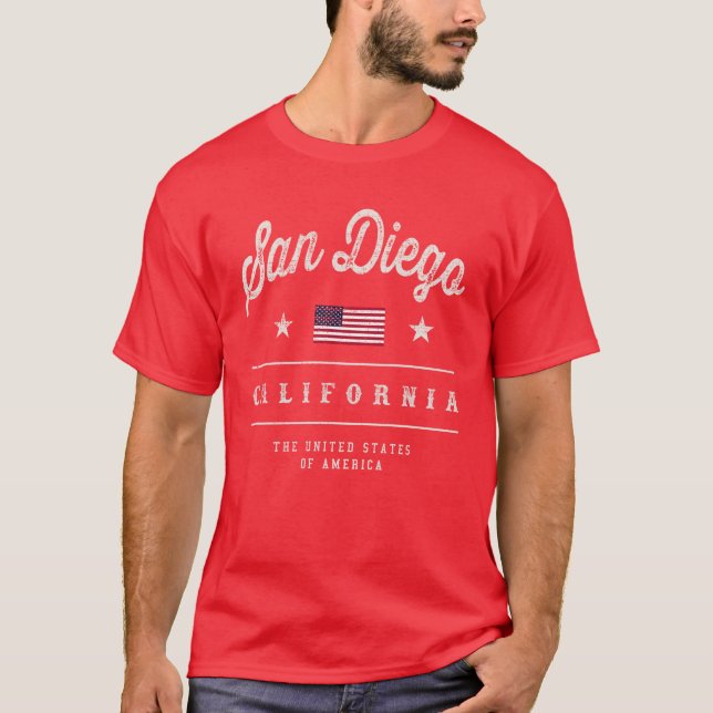 San Diego Kalifornien USA T Shirt (Framsida)