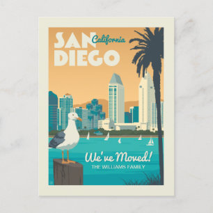 San Diego, Kalifornien Vi har flyttat! Inbjudan Vykort