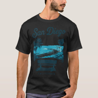 San Diego Kalifornien Vintage Reseskönhet T Shirt