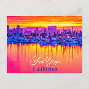 San Diego, Kaliforniens vykort - Sunset