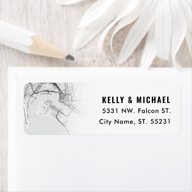 San Diego Karta ThLED | Avkastning Returadress Etikett (Insitu)