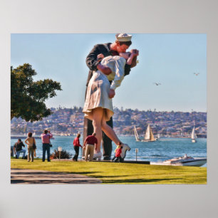 San Diego Kissing Couple Poster