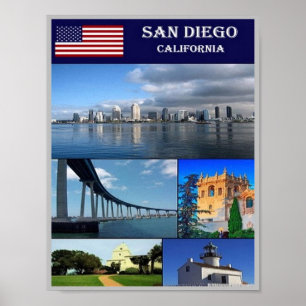 San Diego - Mosaic - Förenade Stater - Poster