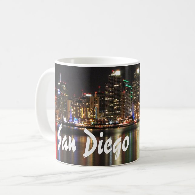San Diego nattlig skyltsinvisning Kaffemugg (Framsida vänster)